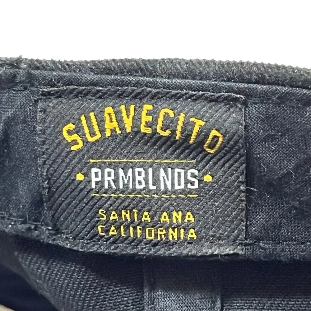 Suavecito Pomade Skull Rose Embroidered Hoop Loop Hat Black Promo Cap